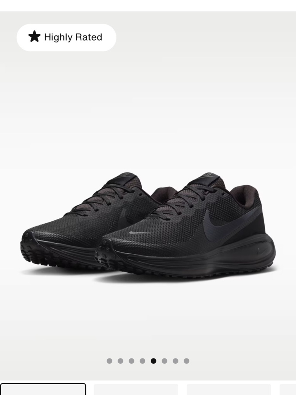 Nike Men's All-Black Mesh Running Sneakers